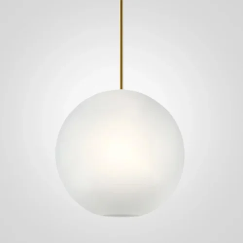 Светильник подвесной GIOPATO COOMBES BOLLE BLS LAMP white glass 1 99037-22 ImperiumLoft белый на 1 лампу, основание золотое в стиле современный шар