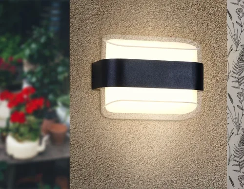 Бра LED Wallers Wall FW301 Ambrella light белый прозрачный на 1 лампа, основание чёрное в стиле модерн хай-тек  фото 2
