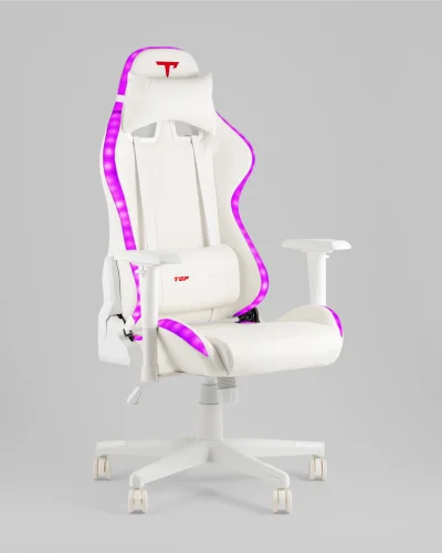 Кресло спортивное TopChairs GMM-080, белый УТ000039640 Stool Group, белый/экокожа, ножки/полимер/белый, размеры - *1330***740*680 фото 2