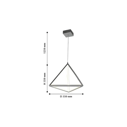 Светильник подвесной LED Pyramidis 2259-1P Favourite серебряный на 1 лампу, основание серебряное в стиле современный пирамида фото 2