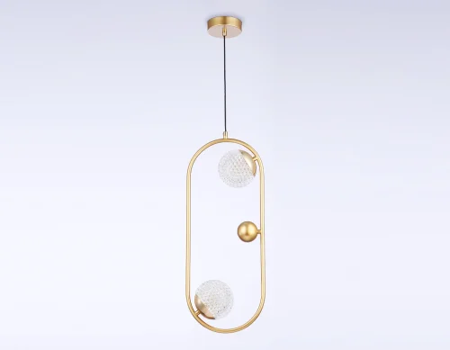 Светильник подвесной TR5431 Ambrella light прозрачный 2 лампы, основание золотое в стиле современный  фото 3