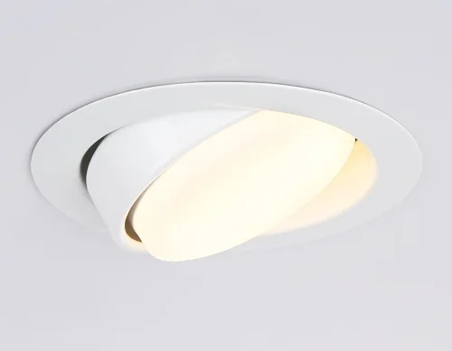 Светильник точечный G10122 Ambrella light белый 1 лампа, основание белое в стиле хай-тек современный  фото 3