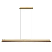 Светильник подвесной LED Estar 7019/38LA Odeon Light бронзовый на 1 лампу, основание бронзовое в стиле хай-тек минимализм линейный