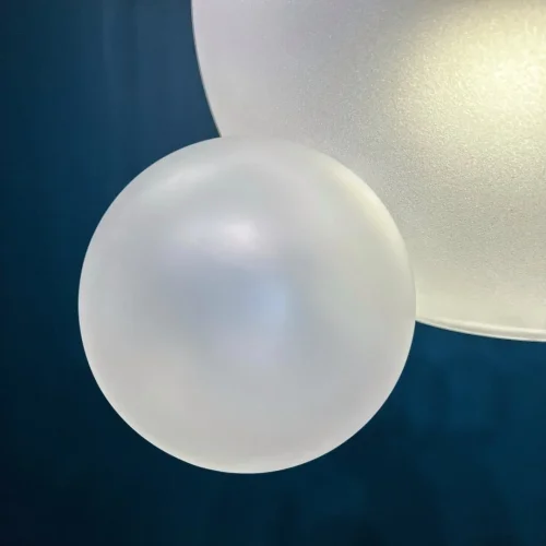 Светильник подвесной Bubble BOLLE BLS LAMP white glass circle 99038-22 ImperiumLoft белый на 3 лампы, основание белое в стиле современный фото 4 Светильник подвесной Bubble BOLLE BLS LAMP white glass circle 99038-22 ImperiumLoft белый на 3 лампы, основание белое в стиле современный фото 4