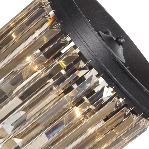 Настольная лампа V5154-1/3L Vitaluce янтарная 3 лампы, основание чёрное металл в стиле классический современный  фото 2