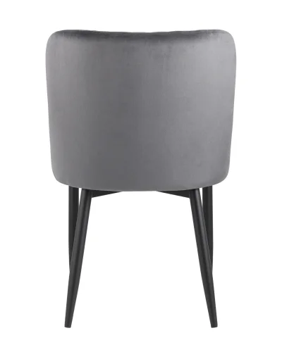 Стул Ститч NEW, велюр серый УТ000031295 Stool Group, серый/велюр, ножки/металл/чёрный, размеры - ****530*635 фото 2