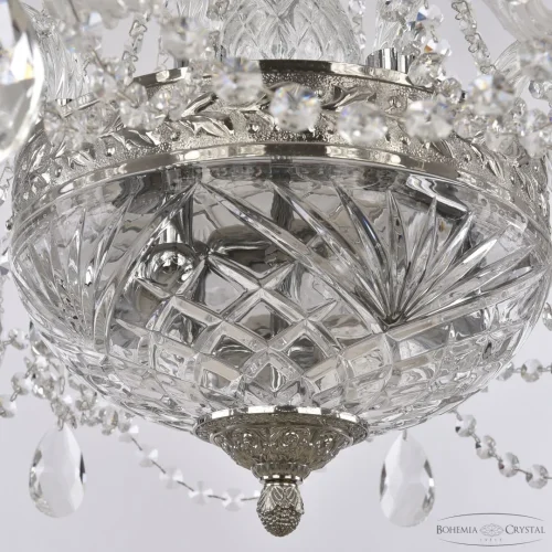 Люстра подвесная 1451/8/160/250 Ni Bohemia Ivele Crystal без плафона на 11 ламп, основание никель прозрачное в стиле классический sp фото 6