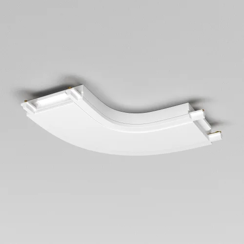 Конектор питания полукруглый Magnetic track system Radity TRA084CR-11W Maytoni белый в стиле хай-тек современный для светильников серии Magnetic track system Radity подвесной накладной radity радиусная магнитная магнитный фото 3