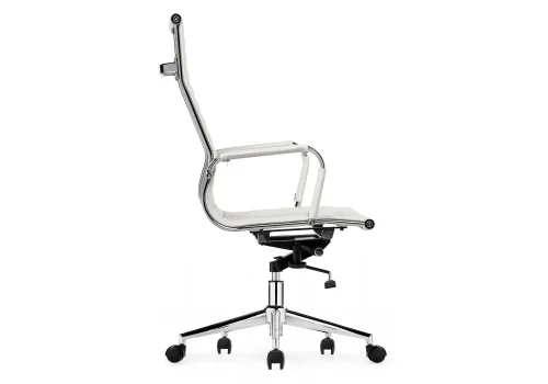 Компьютерное кресло Reus экокожа white 15210 Woodville, белый/экокожа, ножки/металл/хром, размеры - *1180***540*600 фото 2