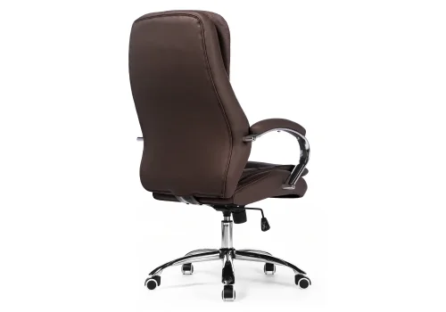 Компьютерное кресло Tomar коричневое 1743 Woodville, коричневый/искусственная кожа, ножки/металл/хром, размеры - *1260***680*680 фото 5