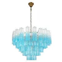 Люстра подвесная Мурано / Murano 10580/800 Clear blue LOFT IT синяя на 18 ламп, основание бронзовое в стиле арт-деко современный 