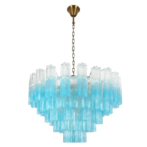 Люстра подвесная Мурано / Murano 10580/800 Clear blue LOFT IT синяя на 18 ламп, основание бронзовое в стиле арт-деко современный 