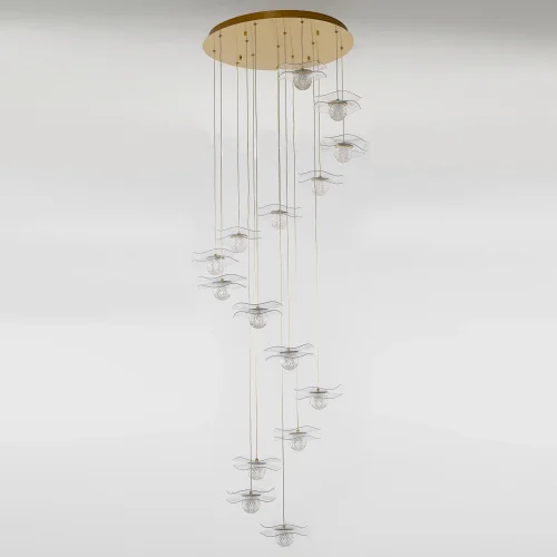 Люстра каскадная LED Signature CL247057 Citilux прозрачная на 1 лампу, основание бронзовое в стиле современный флористика фото 4