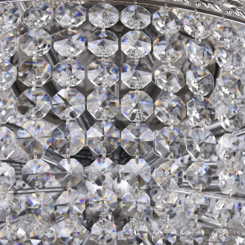 Люстра каскадная хрустальная 83211/80IV-250 Ni Bohemia Ivele Crystal прозрачная на 30 ламп, основание никель в стиле современный классический drops фото 4