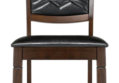Деревянный стул Vale cappuccino 1599 Woodville, чёрный/искусственная кожа, ножки/дерево/коричневый капучино, размеры - ****440*510 фото 4