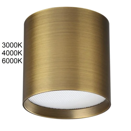 Светильник накладной LED Oben 7128/8CL Odeon Light бронзовый на 1 лампу, основание бронзовое в стиле современный хай-тек круглый