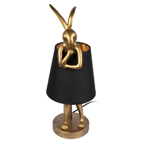 Настольная лампа Lapine 10315/A Black LOFT IT чёрная 1 лампа, основание золотое смола в стиле современный животные фото 5