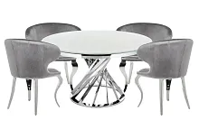 Обеденная группа Алис gray / white 599486 Woodville на 1 , основание в стиле современный скандинавский 