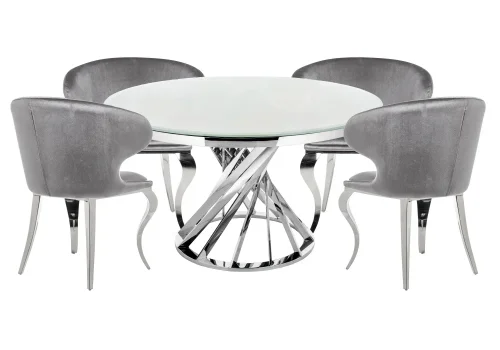 Обеденная группа Алис gray / white 599486 Woodville на 1 , основание в стиле современный скандинавский 
