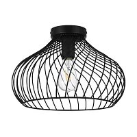 Светильник потолочный Staverton 32469 Eglo чёрный 1 лампа, основание чёрное в стиле лофт современный 