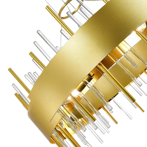 Люстра подвесная Olvera SL1633.203.16 ST-Luce матовая золото прозрачная на 16 ламп, основание матовое золото в стиле современный  фото 4