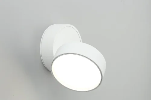 Светильник накладной LED Lenno OML-101309-18 Omnilux белый 1 лампа, основание белое в стиле хай-тек круглый фото 3