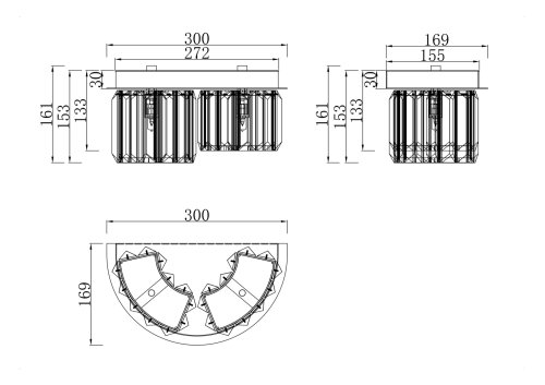Бра Colline MOD083WL-02CH Maytoni прозрачный на 2 лампы, основание хром в стиле современный фото 4 Бра Colline MOD083WL-02CH Maytoni прозрачный на 2 лампы, основание хром в стиле современный фото 4