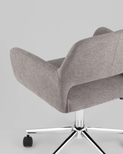Стул офисный ROSS, рогожка, темно-серый УТ000039440 Stool Group, тёмно-серый/рогожка, ножки/металл/хром, размеры - *840**** фото 6