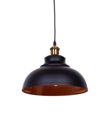 Светильник подвесной лофт Boggi LDP 6858 BK+BRONZE Lumina Deco чёрный 1 лампа, основание чёрное в стиле лофт 
