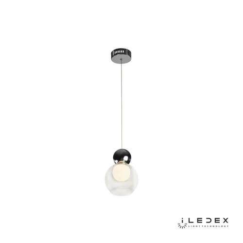 Светильник подвесной LED Blossom C4476-1 CR iLedex прозрачный 1 лампа, основание хром в стиле современный хай-тек шар