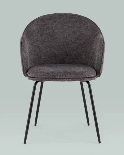 Стул обеденный Echo, темно-серый УТ000038600 Stool Group, серый/шенилл, ножки/металл/чёрный, размеры - ***** фото 3
