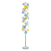Торшер Matisse 10008F mult LOFT IT молекула белый разноцветный 10 ламп, основание золотое в стиле современный
