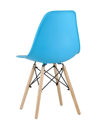 Стул EAMES, бирюзовый, 4шт./уп. (набор) УТ000003476 Stool Group, голубой/пластик, ножки/дерево/коричневый, размеры - ****460*530 фото 5