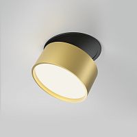 Светильник точечный LED Onda DL024-12W-DTW-BMG Maytoni матовый золото 1 лампа, основание матовое золото чёрное в стиле современный хай-тек круглый