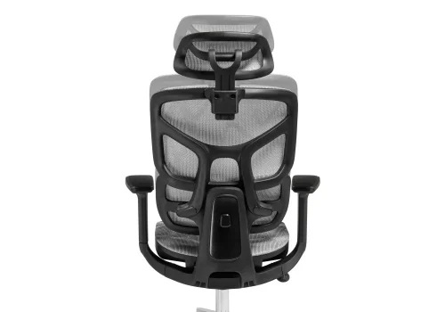 Компьютерное кресло Samur white / black 15817 Woodville, серый/сетка, ножки/металл/хром, размеры - *1370***700*700 фото 10