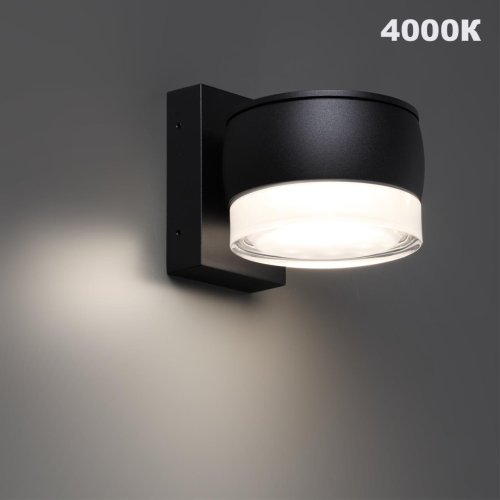 Настенный светильник уличный Estima 359719 Novotech уличный IP65 чёрный на 1 лампу, плафон прозрачный в стиле минимализм хай-тек современный LED фото 4