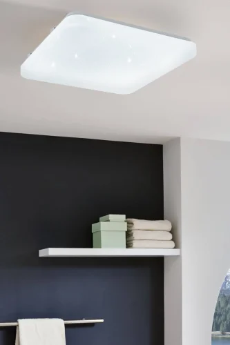 Светильник потолочный LED Frania-S 97881 Eglo белый 1 лампа, основание белое в стиле модерн квадраты фото 2
