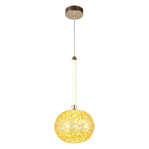 Светильник подвесной LED Dorote APL.036.26.11 Aployt жёлтый 1 лампа, основание золотое в стиле современный 