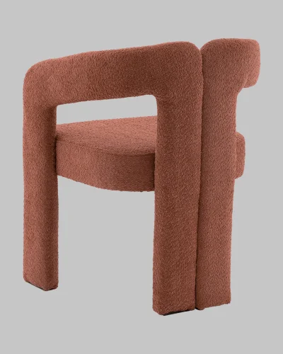 Стул Болинджер букле терракотовый УТ000041353 Stool Group, терракотовый/букле, ножки/металл ткань/терракотовый, размеры - ***** фото 6