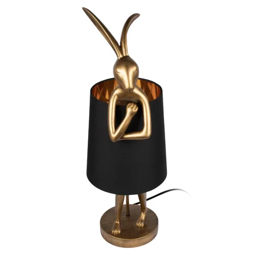 Настольная лампа Lapine 10315/B Black LOFT IT чёрная 1 лампа, основание золотое смола в стиле современный животные фото 5
