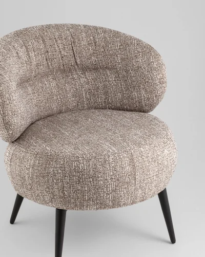 Кресло лаунж Риво, мокка УТ000041724 Stool Group, мокко/шенилл, ножки/металл/чёрный, размеры - *****мм фото 7