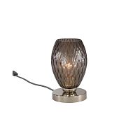 Настольная лампа P 10007/1 Reccagni Angelo чёрная серая 1 лампа, основание никель металл в стиле классический современный 
