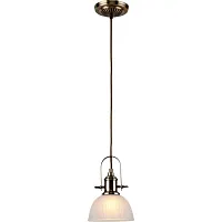 Светильник подвесной Viva 1002/05/01P Stilfort белый 1 лампа, основание античное бронза в стиле современный 