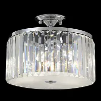 Светильник потолочный HILTON PL4 CHROME Crystal Lux прозрачный на 4 лампы, основание хром в стиле классический современный 