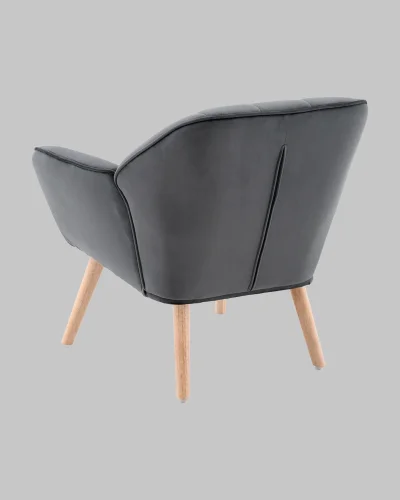 Кресло Руди серый УТ000040114 Stool Group, серый/велюр, ножки/массив гевеи/бежевый коричневый, размеры - *750****мм фото 2
