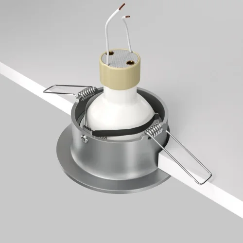 Светильник точечный Slim DL027-2-01-S Maytoni серебряный 1 лампа, основание серебряное в стиле современный  фото 7