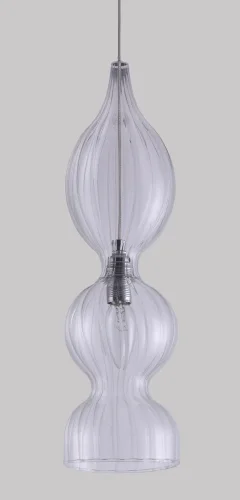 Светильник подвесной IRIS SP1 B TRANSPARENT Crystal Lux прозрачный на 1 лампу, основание хром в стиле современный фото 3