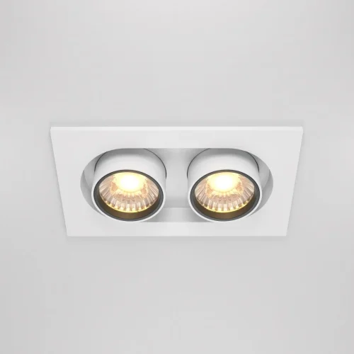 Светильник точечный LED Hidden DL045-02-10W3K-W Maytoni белый 2 лампы, основание белое в стиле современный хай-тек  фото 4