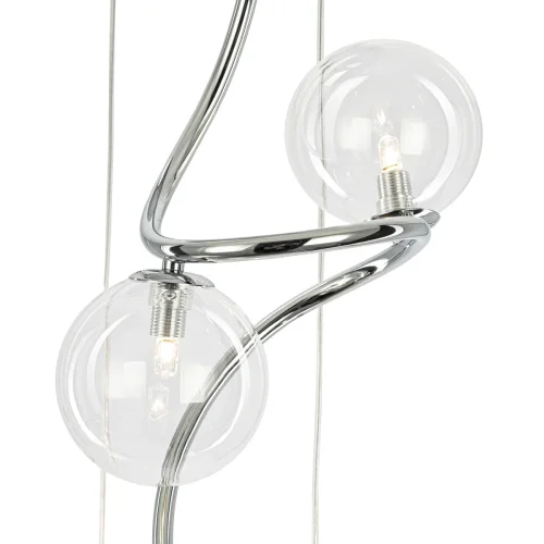 Светильник подвесной Vansa CL206091 Citilux прозрачный 10 ламп, основание хром в стиле современный молекула шар каскад фото 4