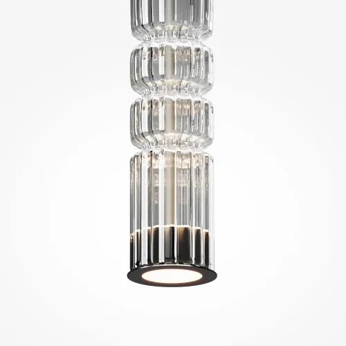 Светильник подвесной LED Ordo MOD272PL-L12CH3K Maytoni хром 1 лампа, основание хром в стиле современный трубочки фото 3